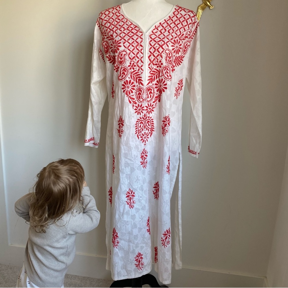 Embroidered Cotton Cover Up